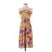 Lulus Casual Dress - Midi: Yellow Floral Dresses - Women's Size Small