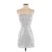 Shein Cocktail Dress - Party: Silver Dresses - Women's Size 2