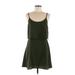 Abercrombie & Fitch Casual Dress - Mini: Green Solid Dresses - Women's Size Medium