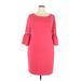 J Howard Casual Dress - Midi: Pink Solid Dresses - Women's Size 18