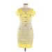 Cache Cocktail Dress: Yellow Dresses - Women's Size 8