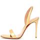 Stiletto Sandals for Women Open Toe Ankle Strap High Heels Sandals Comfortable Dress Solid Color Sandals Pull On Summer Sandals Fashion Party Sandals,Gold,3 UK