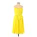 Mango Cocktail Dress: Yellow Dresses - Women's Size X-Small