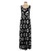 INC International Concepts Casual Dress - Maxi: Black Damask Dresses - New - Women's Size Large