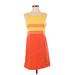 Gap Casual Dress - Shift: Orange Color Block Dresses - Women's Size 4