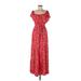 Flying Tomato Casual Dress - Maxi: Red Paisley Dresses - Women's Size Large