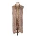 Lily Casual Dress: Brown Snake Print Dresses - Women's Size Large