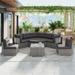 Patio Furniture Set Outdoor Furniture Daybed Rattan Sectional Furniture Set Patio Seating Group