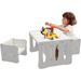 Kid's Table and 2 Chairs Set Plastic Activity Table