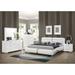 Coaster Furniture Jeremaine Bedroom Set with Plank Headboard White