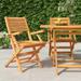 Folding Patio Chairs 2 pcs 21.7"x24.4"x35.4" Solid Wood Teak