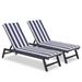 2PCS Set Outdoor Lounge Chair Cushion Replacement Patio outdoor furniture Seat Cushion Chaise Lounge Cushion