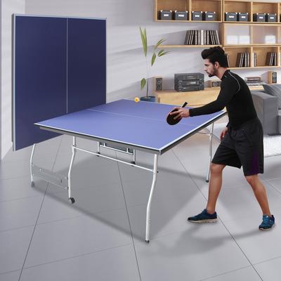 8FT Foldable Tennis Table Ping Pong Table Set, 2 Paddles & 3 Balls