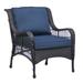 Outdoor Wicker Chair Rattan Patio Dining Chair,PE Wicker Patio Chair with 4inch Seat Cushions