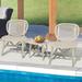 3-Piece Retro Patio Furniture Set with Wide Lounge Chairs for Balcony Garden Yard