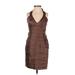 Bebe Cocktail Dress: Brown Dresses - Women's Size X-Small