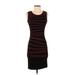 INC International Concepts Cocktail Dress - Sheath: Burgundy Graphic Dresses - Women's Size Small