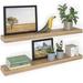 Ballucci Sydney 36" W x 6" D Floating Shelves Set w/ Invisible Wall Mount Brackets Wood in Brown | 1.5 H x 36 W x 6 D in | Wayfair HAFS03NO-2
