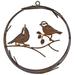 CaliforniaHome&Garden Birds w/ Flower Wreath Wall Décor Metal | 10 H x 10 W x 0.3 D in | Wayfair CH860