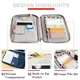 A4 Document Bags Waterproof File Document Holder TravelBags with Zipper Portfolio Organizer for