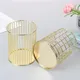 Pen Holder Desktop Office School Storage Case Metal Gold Rose Gold Box Desk Pen Pencil Organizer