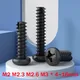 50Pcs M2 M2.3 M2.6 M3 Black Cross Self-tapping Screws Carbon steel Mushroom Head Furniture Wood Bolt