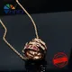 BV Hot Selling s925 Rose Gold Snake Ring Shaped Gemstone Women's Necklace Small and Popular Jewelry
