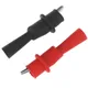 2pcs New Insulated MultiMeter Test Lead Meter Alligator Clip Crocodile Clamp Probe Red + Black For