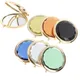 DA66 Luxury Crystal Makeup Mirror Portable Round Folded Compact Mirrors Gold Silver Pocket Mirror