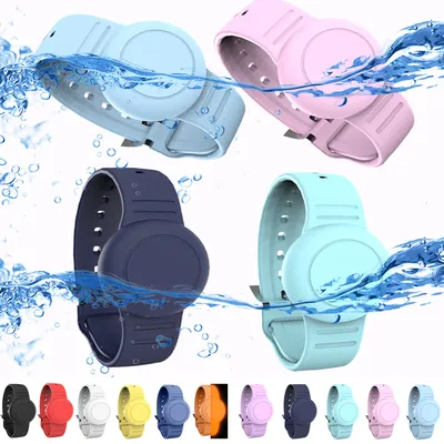 Waterproof Airtag Bracelet for Kids- Soft Silicone Air tag Wristband Protective Watch Band Case Cover, Lightweight GPS Tracker