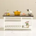 1/12 Doll House Miniature Wooden Table Simulation Kitchen cooking table countertop Furniture Model