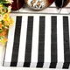 20pcs/Pac Classic Black and White Stripes Red and White Stripes Disposable Paper Placemats Flower