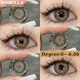 D'ORELLA 1pair/2pcs Myopia Lenses Korean Lens Natural Color Contact Lenses for Eyes with Degree