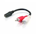 3.5mm Female Stereo Jack to 2 RCA Male Phono Audio Stereo Cable Lead