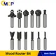 CMCP Wood Router Bit 8mm Shank Straight End Mill Cleaning Flush Trim Router Bits Tungsten Carbide