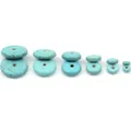 0.4/0.6/0.8/1/1.2/1.4cm Blue Turquoise Stone Beads Flat Round DIY Creative Fashion For Necklace