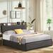 17 Stories Kechi Metal Platform Bed Upholstered/Metal & Upholstered/Metal/Polyester in Brown | 39 H x 54 W x 82 D in | Wayfair