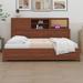 Red Barrel Studio® Mauppin Open-Frame Storage Bed Wood in Brown | 44.1 H x 65.1 W x 78 D in | Wayfair 84181587CEAB46ED81057FD5109C9172