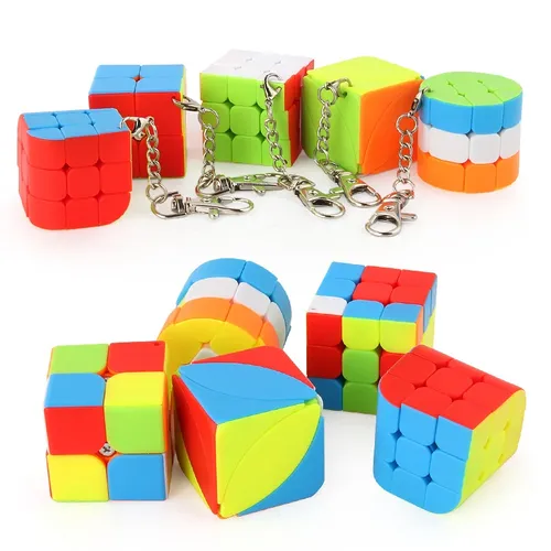 1pc Schlüssel anhänger Puzzle Magic Cube 3x3x3 Würfel Rucksack Anhänger Würfel 2x2 Cubo Magico