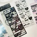 Ins Dark Text Guka Laser Stickers Décoratifs pour DIY Diary Dark Style Material Sticker Stockholm