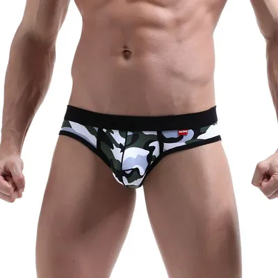 Männlichen Camouflage Unterhose Schriftsätze der Männer Sexy Männer Unterwäsche männer Atmungsaktiv Komfortable Slip Männer Höschen Shorts Cueca Briefs Image