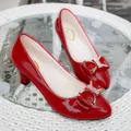 5cm autunno nuove scarpe da donna moda professionale tacchi alti nero rosso bocca poco profonda