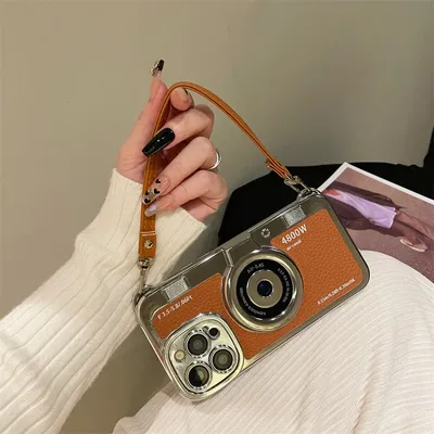 Luxus Lanyard Kamera Handy hülle für For Apple iPhone 15 13 14 Pro Max plus stoß feste Rückseite Objektiv Displays chutz zubehör