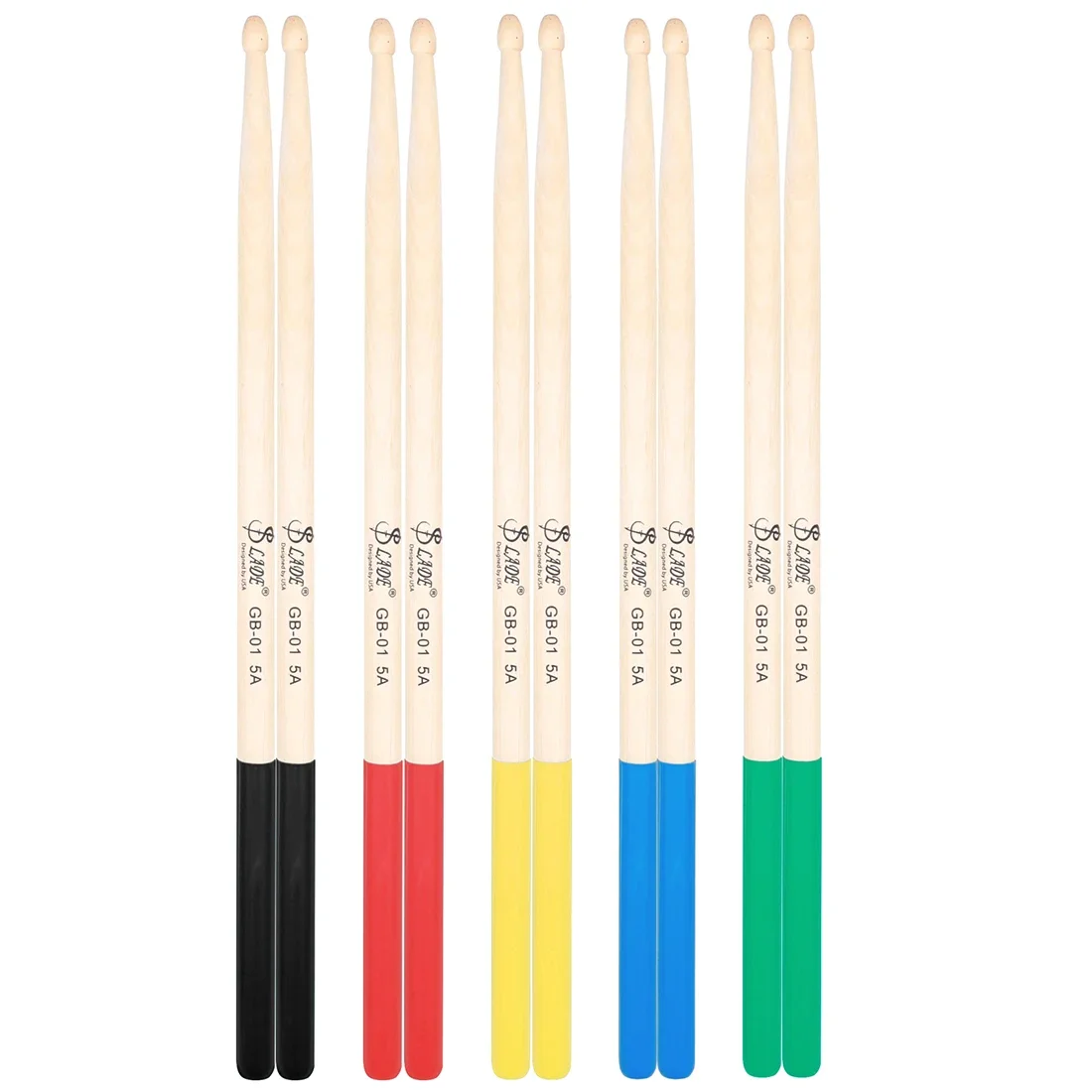 1 Paar 5a Ahorn Drumsticks profession elles Holz Percussion Zubehör mehrere Farben Drum Mallets Musik instrument Teil Image