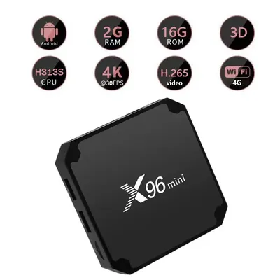 Original x96 mini smart tv box android 11 h313 s quad core 2gb 16gb 4g wifi media player set top box 4k hd tv box android tv