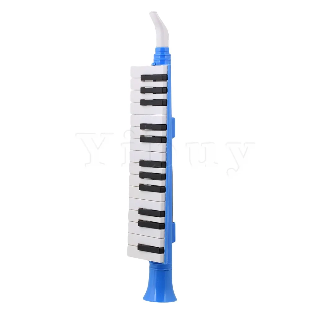 Yibuy Blau Leichte 27 Tasten Hinweis Melodica Wind Klavier Mund Orgel Kunststoff