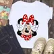 Disney T-Shirt Serie Mickey Minnie Anime Kleidung Junge Mädchen lässig Sommer weiß rosa Baumwolle