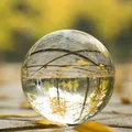 Boule de cristal en verre transparent sphère porte-bonheur de guérison photographie accessoires