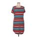 Bobbie Brooks Casual Dress - Shift: Red Stripes Dresses - Women's Size 1X