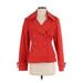 New York & Company Trenchcoat: Red Jackets & Outerwear - Women's Size Small
